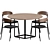 Modern Dining Set with 4 Chairs 3D model small image 8