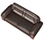 Luxury Black Leather 3-Seater Sofa 3D model small image 3
