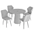 Modern Dining Set Opus Tarf Villa 3D model small image 5