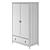 Wood by Ellipsefurniture Wardrobe White 3D model small image 5