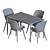 Modern Ikea Chair and Table 3D model small image 8