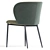 Modern Fabric Dining Chair Design 3D model small image 2