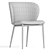 Modern Fabric Dining Chair Design 3D model small image 4