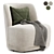 Barrel Swift Armchair, Prattsburgh Wide 3D model small image 4