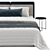 Luxury Tatlin Soft Bed Set 3D model small image 1