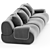 Modern Modular Sofa Furniture Piece 3D model small image 1