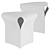 Martinelli Venezia Designer Stool 3D model small image 2