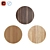 Rustic Wooden Wall Lights Set 3D model small image 5