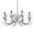 Vintage 8-Light Black Chandelier 3D model small image 1