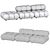 Modern Modular B&B Italia Sofa 3D model small image 4