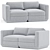 Modern Podium 2-Pc Sofa 3D model small image 3