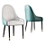 Elegant Faux Leather Dining Chair 3D model small image 6