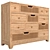 Rattan Wood Chest: Rose Grey 3D model small image 8