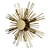 Sunburst Antique Brass Sconce & Mount 3D model small image 2