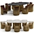 Luxury Visionnaire Outdoor Dining Set 3D model small image 1