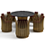 Luxury Visionnaire Outdoor Dining Set 3D model small image 2