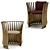 Luxury Visionnaire Outdoor Dining Set 3D model small image 3