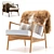 Retro Stefan Armchair Scandinavia 60s 3D model small image 1