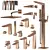 European Design Faucet Set 3D model small image 1