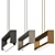Futuristic Industrial LED Linear Pendant 3D model small image 3