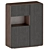 Contemporary Solid Wood Side Cabinet 3D model small image 2