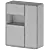 Contemporary Solid Wood Side Cabinet 3D model small image 4