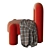Sculptural Geometry Armchair Velvet Upholstery 3D model small image 2