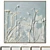 Dual Square Plaster Photo Frames 3D model small image 1