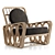 Luxury Riviera Lounge Chair Fabrication 3D model small image 2