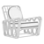 Luxury Riviera Lounge Chair Fabrication 3D model small image 7