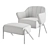 Rossato Inspired Jackie Armchair 02 3D model small image 3