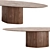 Sleek Monoplauto Oval Table Finely Crafted 3D model small image 3