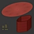 Sleek Monoplauto Oval Table Finely Crafted 3D model small image 4