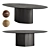 Sleek Monoplauto Oval Table Finely Crafted 3D model small image 5