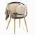 Rattan Armchair with Timber Details 3D model small image 1