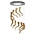 Elegant Glass Suspension Lamp 3D model small image 1