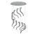 Elegant Glass Suspension Lamp 3D model small image 2