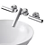 Modern Round Sink & Faucet 3D model small image 2