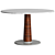 Sunset Marble Wood Lounge Table 3D model small image 1