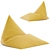 Kids' Ochre Beanbag Chair 3D model small image 1