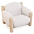 Sherpa Accent Chair by Lulu & Georgia 3D model small image 3