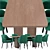 Texas Chair and Lazar Table 3D model small image 2