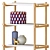 Modern Woody Shelving Column Design 3D model small image 2