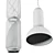 Elegant Noctambule Suspension Light 3D model small image 5