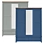 Vintage Inspired Wide 2-Door Wardrobe 3D model small image 1