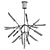 Elegant Spur Chandelier Fixture 3D model small image 2