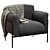 Velvet Alistair Armchair: Elegant Design 3D model small image 1