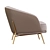 Sleek Blue Mine Armchair Design 3D model small image 5