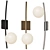 Perch Opal Glass Wall Sconce 3D model small image 1