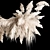 White Pampas Grass Hanging Bouquet 3D model small image 2